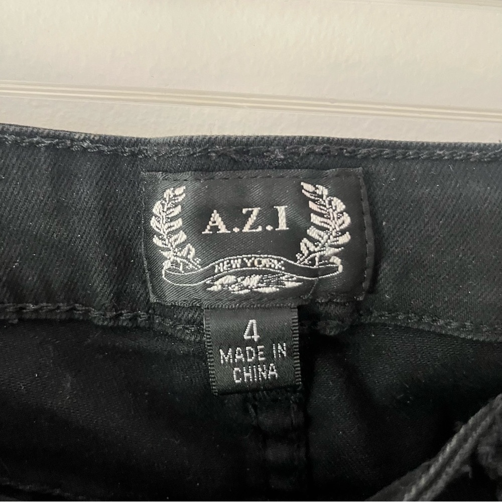 A.Z.I Black Embroidered Jeans 4 - Picture 3 of 6